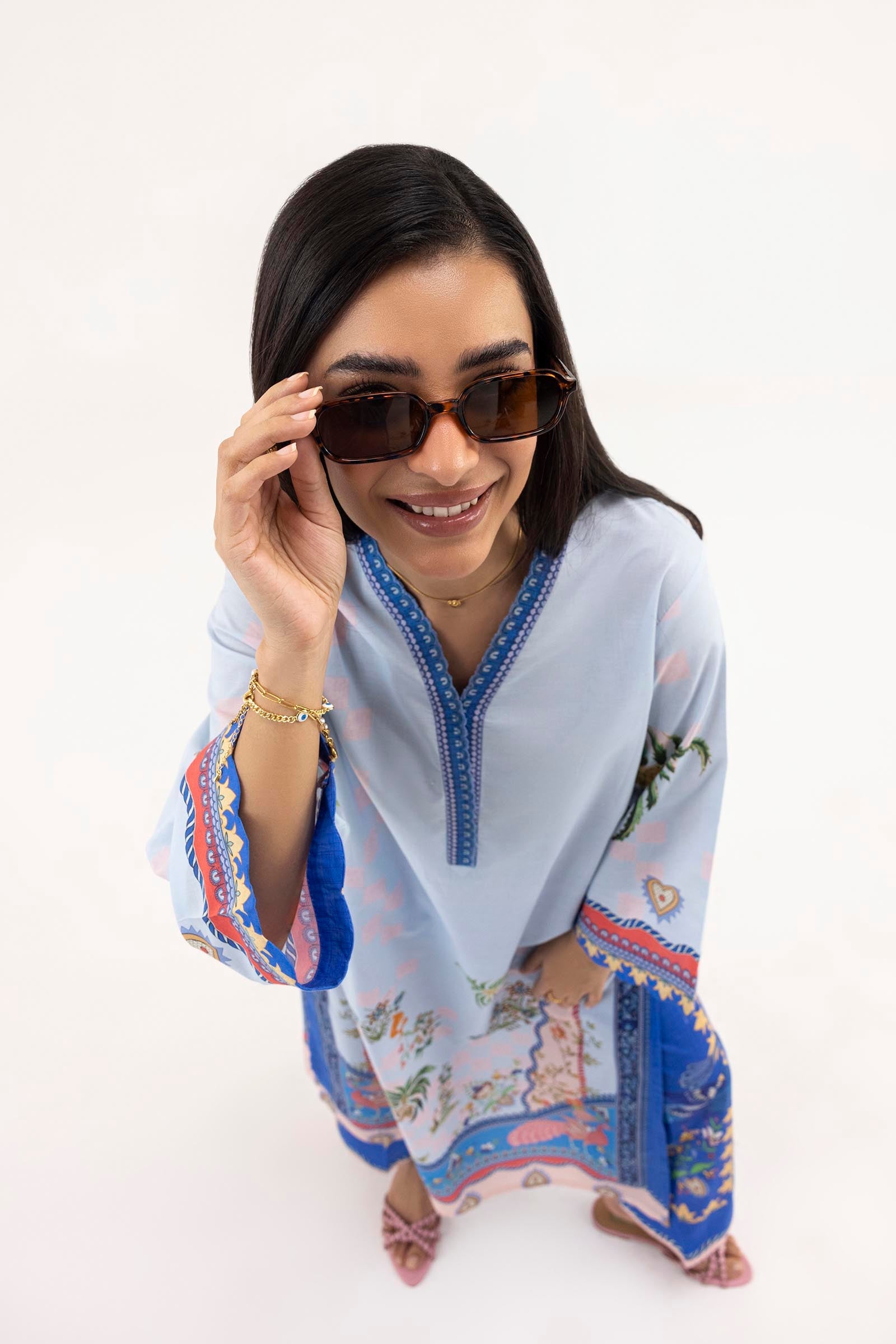 Stitched Printed Lawn Shirt+ Culotte
