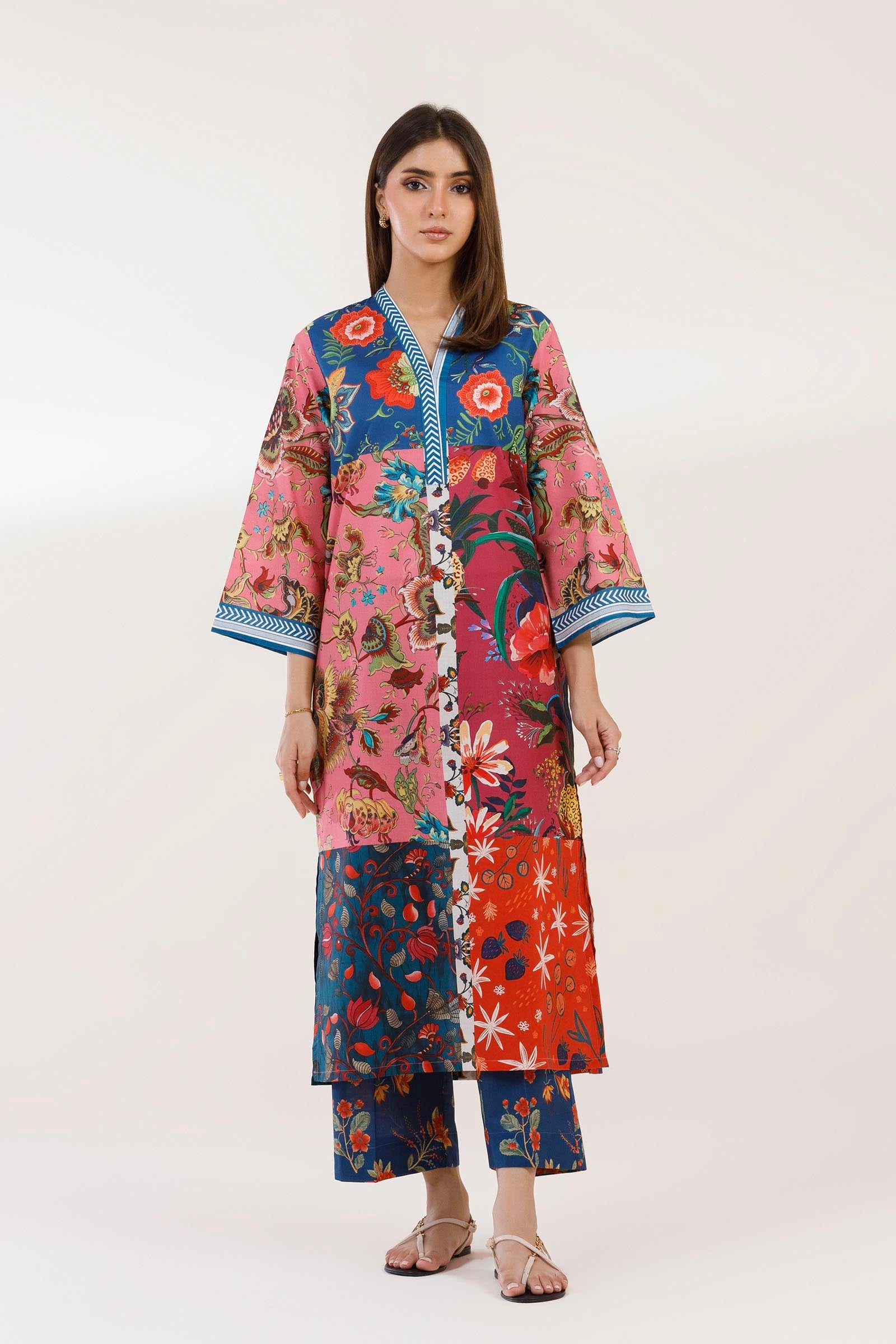 Stitched Printed Lawn Shirt+ Culotte