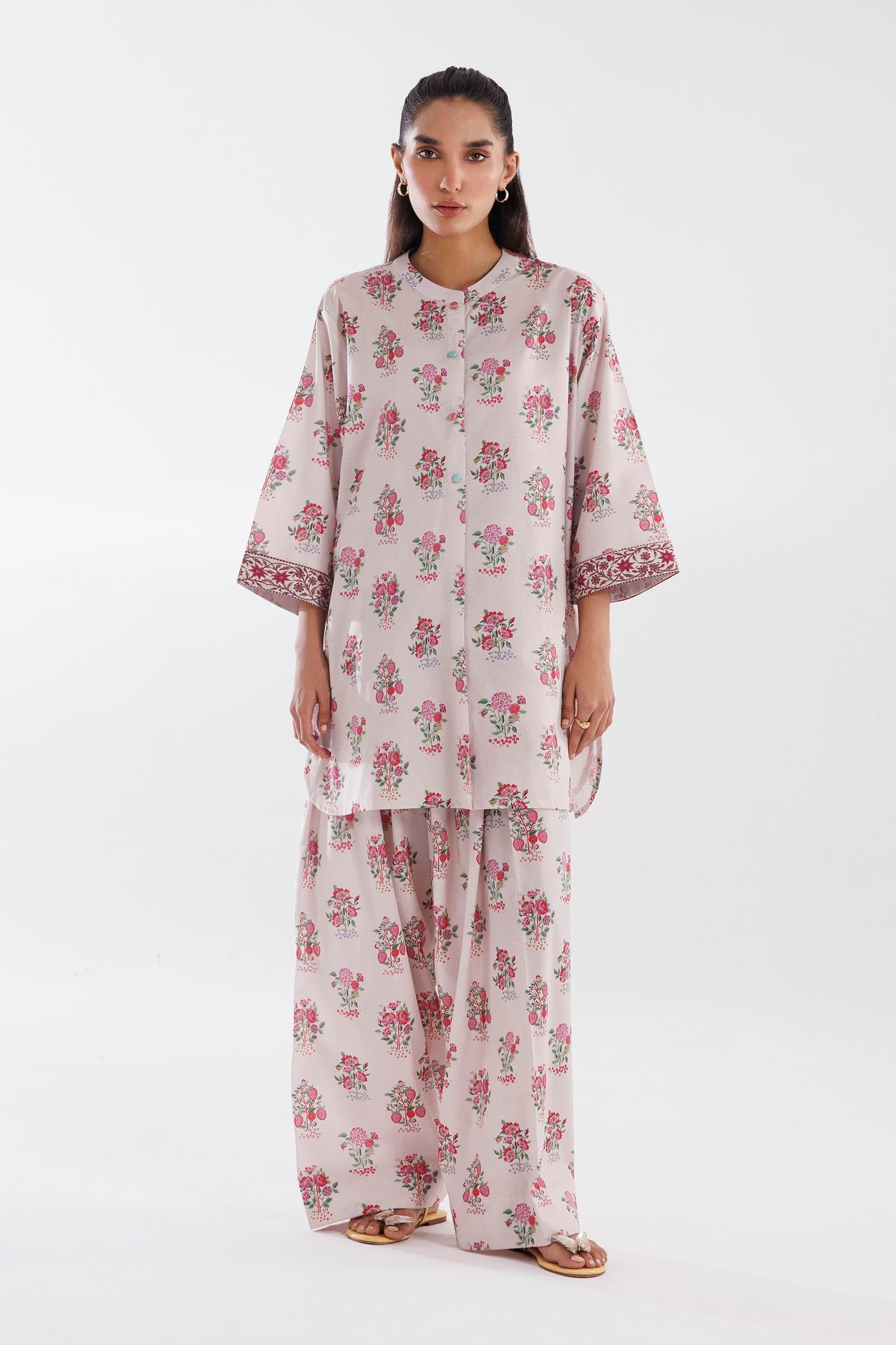 Stitched Printed Lawn Shirt + Shalwar