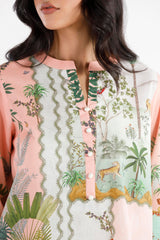 Stitched Printed Lawn Shirt+ Culotte