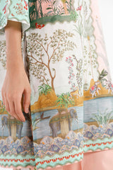 Stitched Printed Lawn Shirt+ Culotte