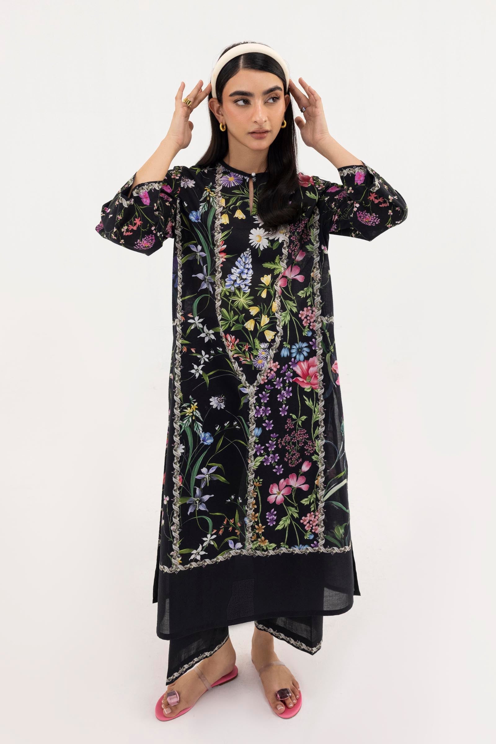 Stitched Printed Lawn Shirt+ Culotte