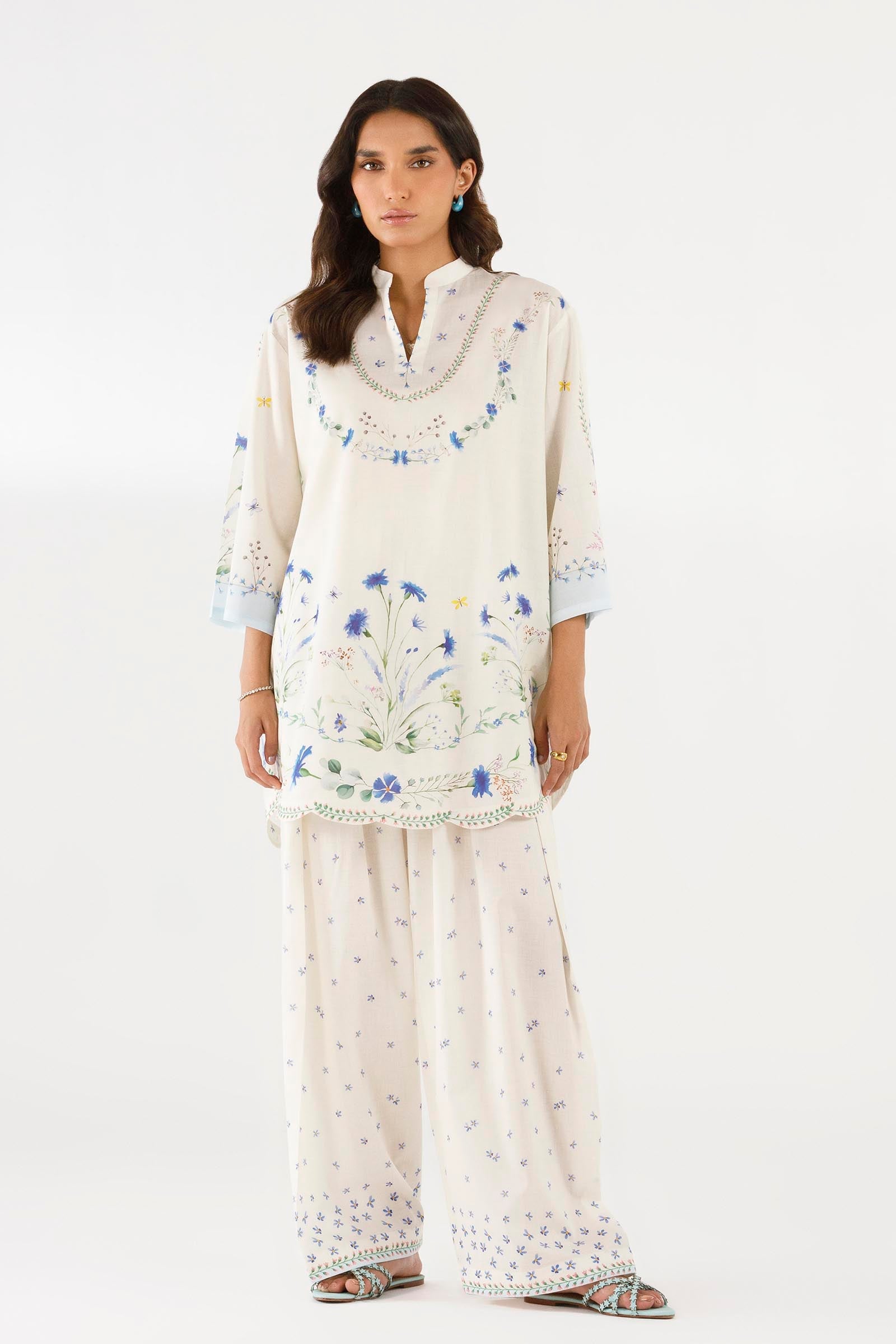 Stitched Printed Lawn Shirt+ Shalwar