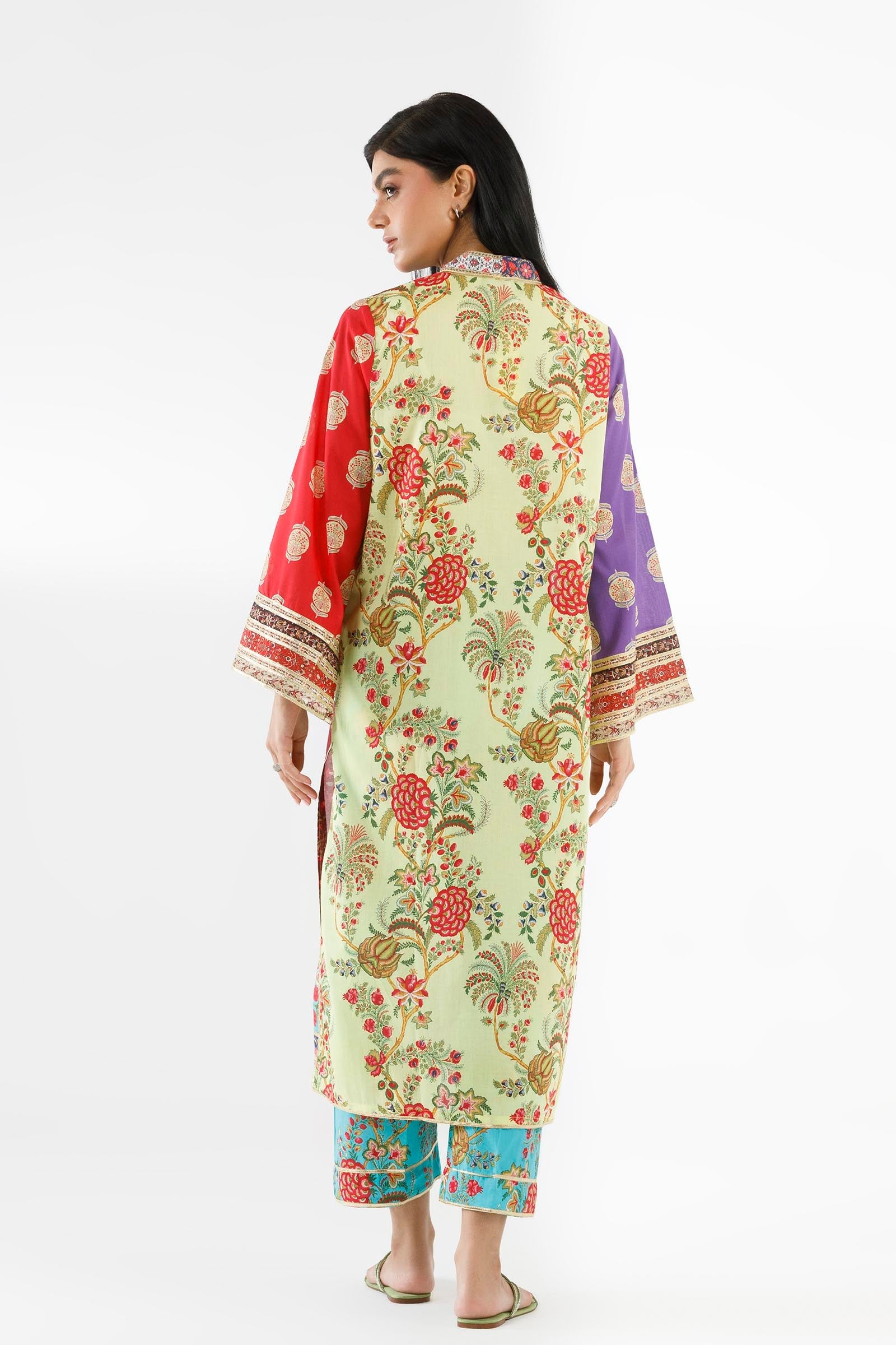 Stitched Embroidered Lawn Shirt+ Culotte