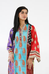 Stitched Embroidered Lawn Shirt+ Culotte