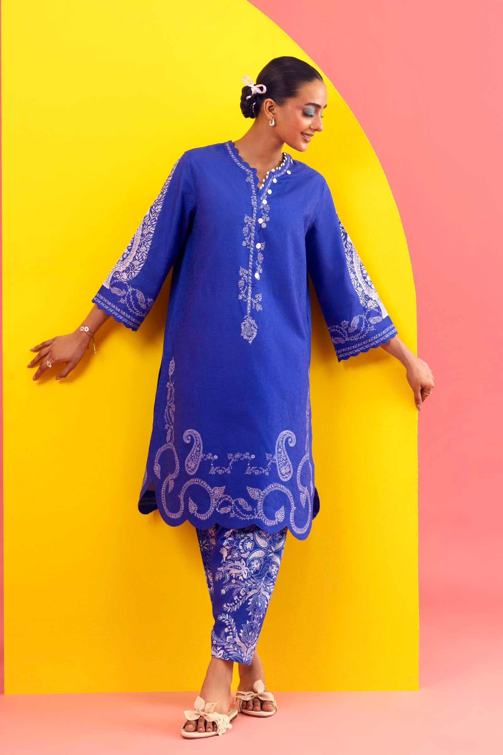 Stitched Printed Dobby Shirt+ Shalwar