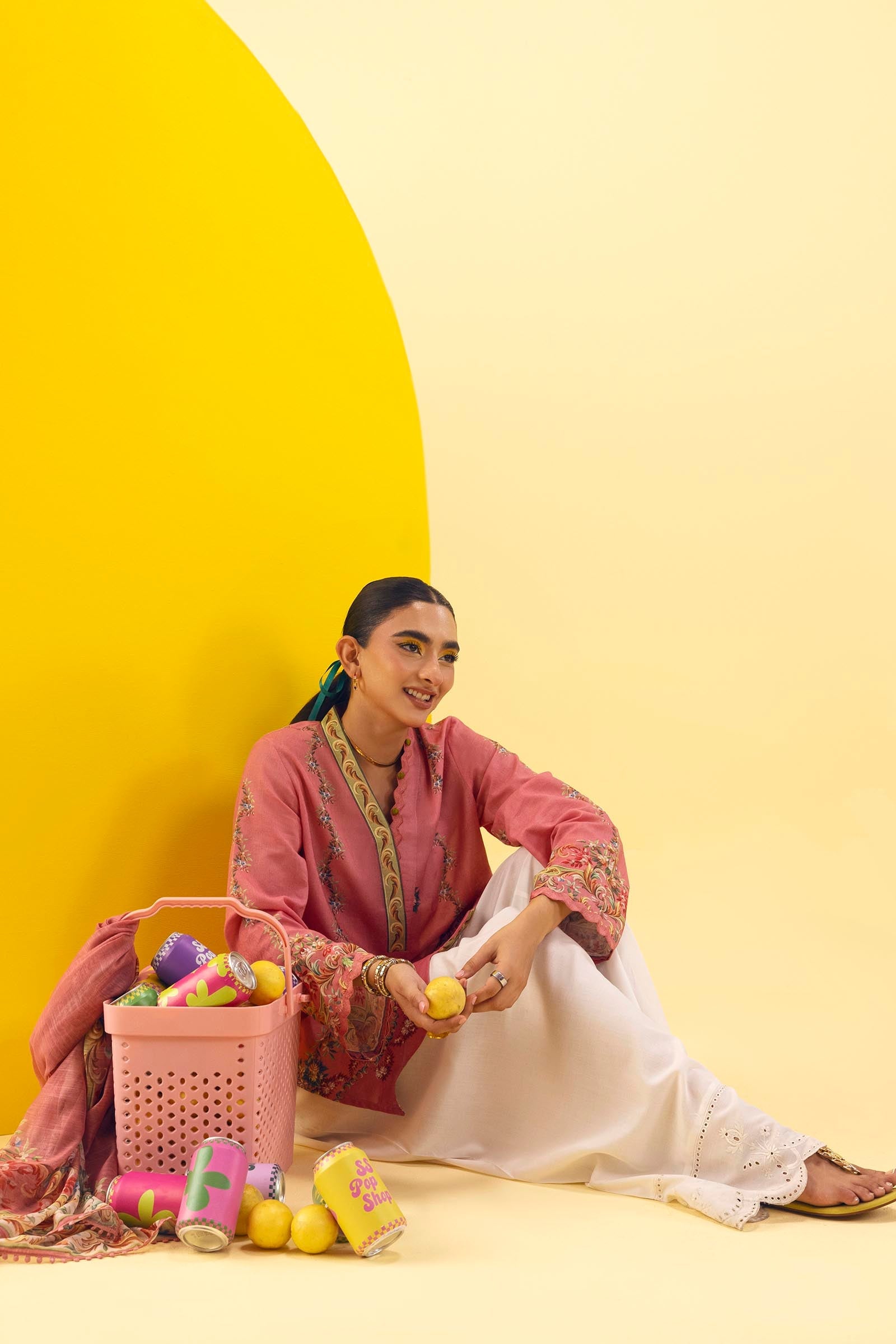 Stitched Printed Dobby Shirt+ Dupatta