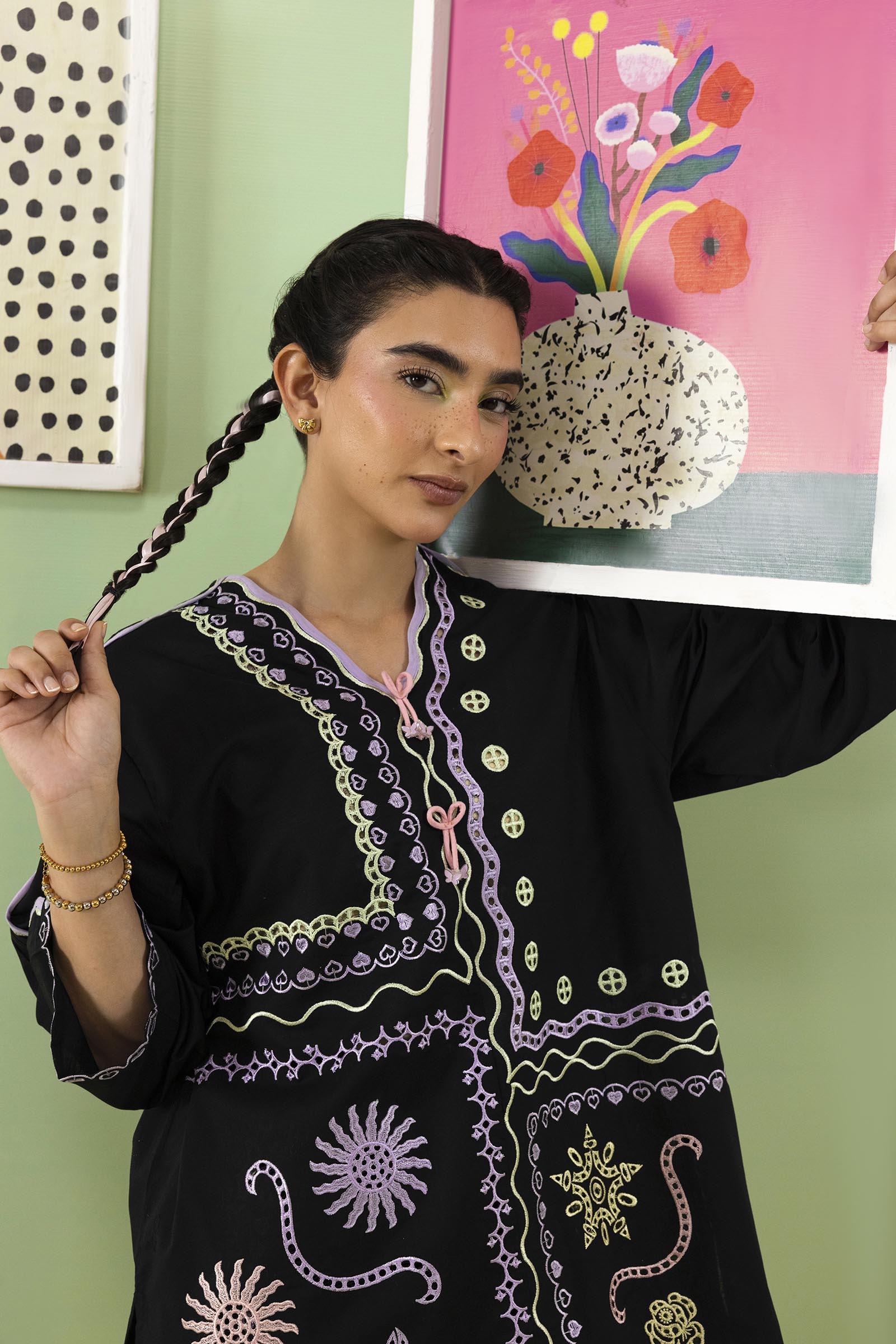 Stitched Embroidered Lawn Shirt + Shalwar
