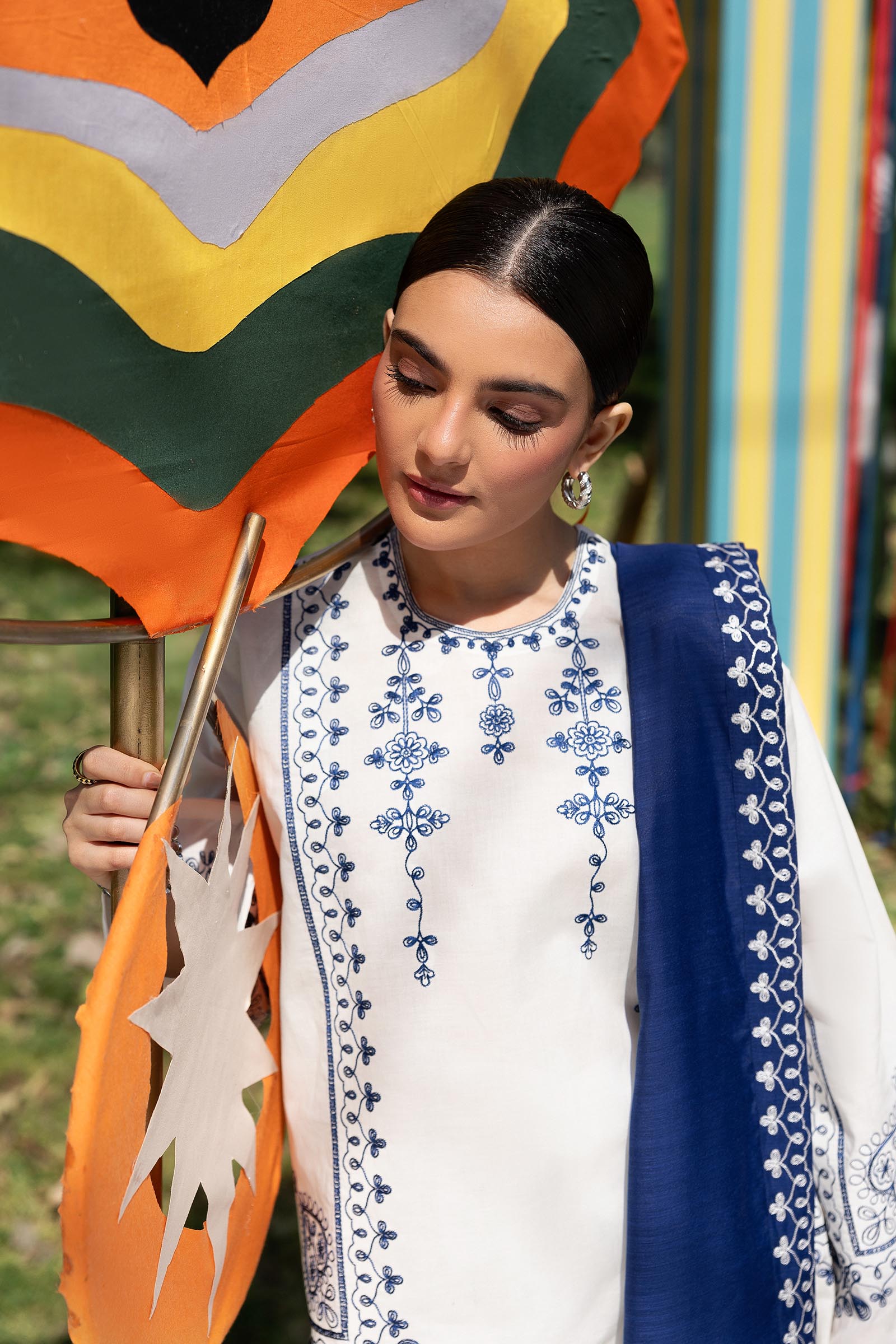 Stitched Embroidered Lawn Shirt+ Shalwar