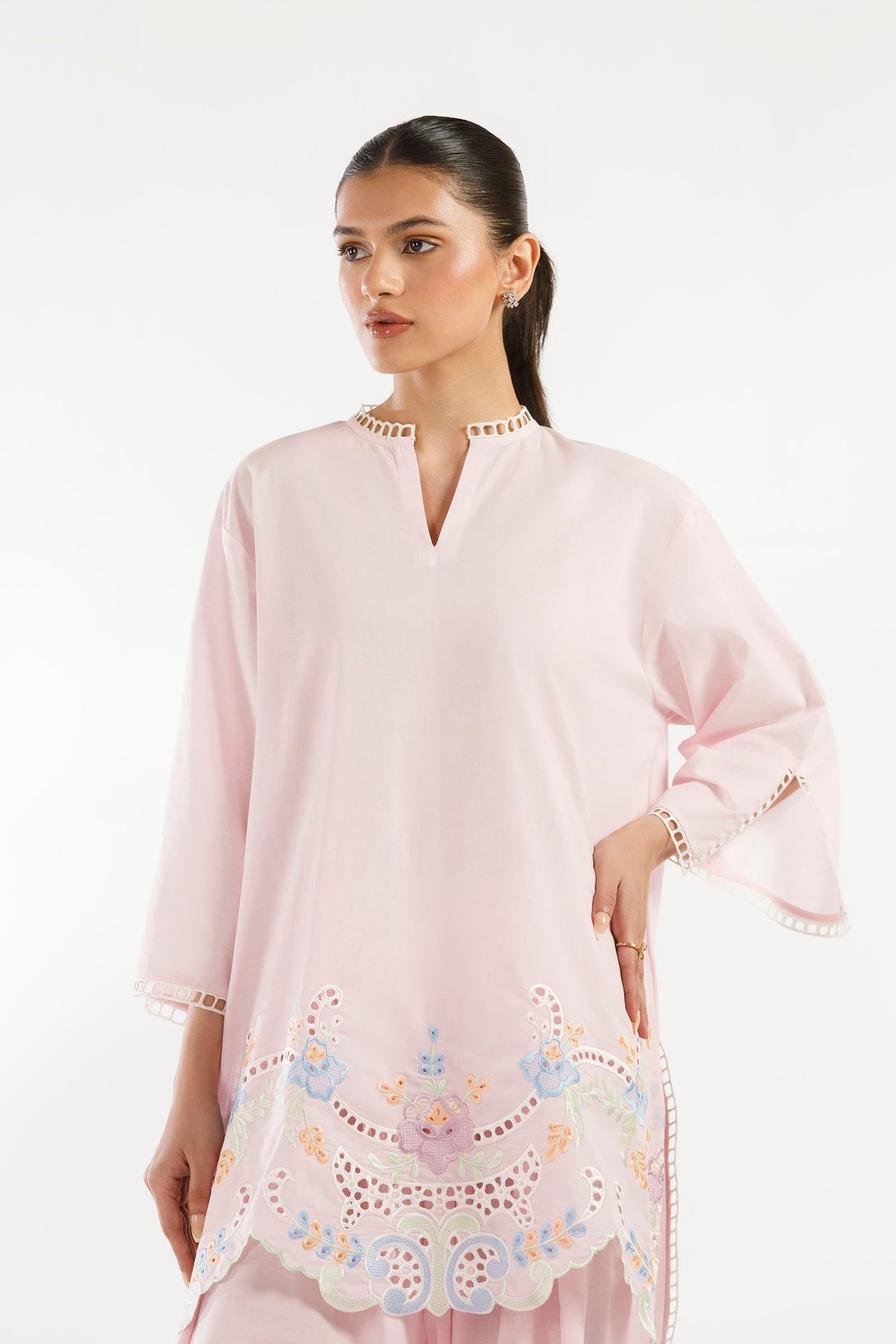 Stitched Embroidered Lawn Shirt+ Shalwar