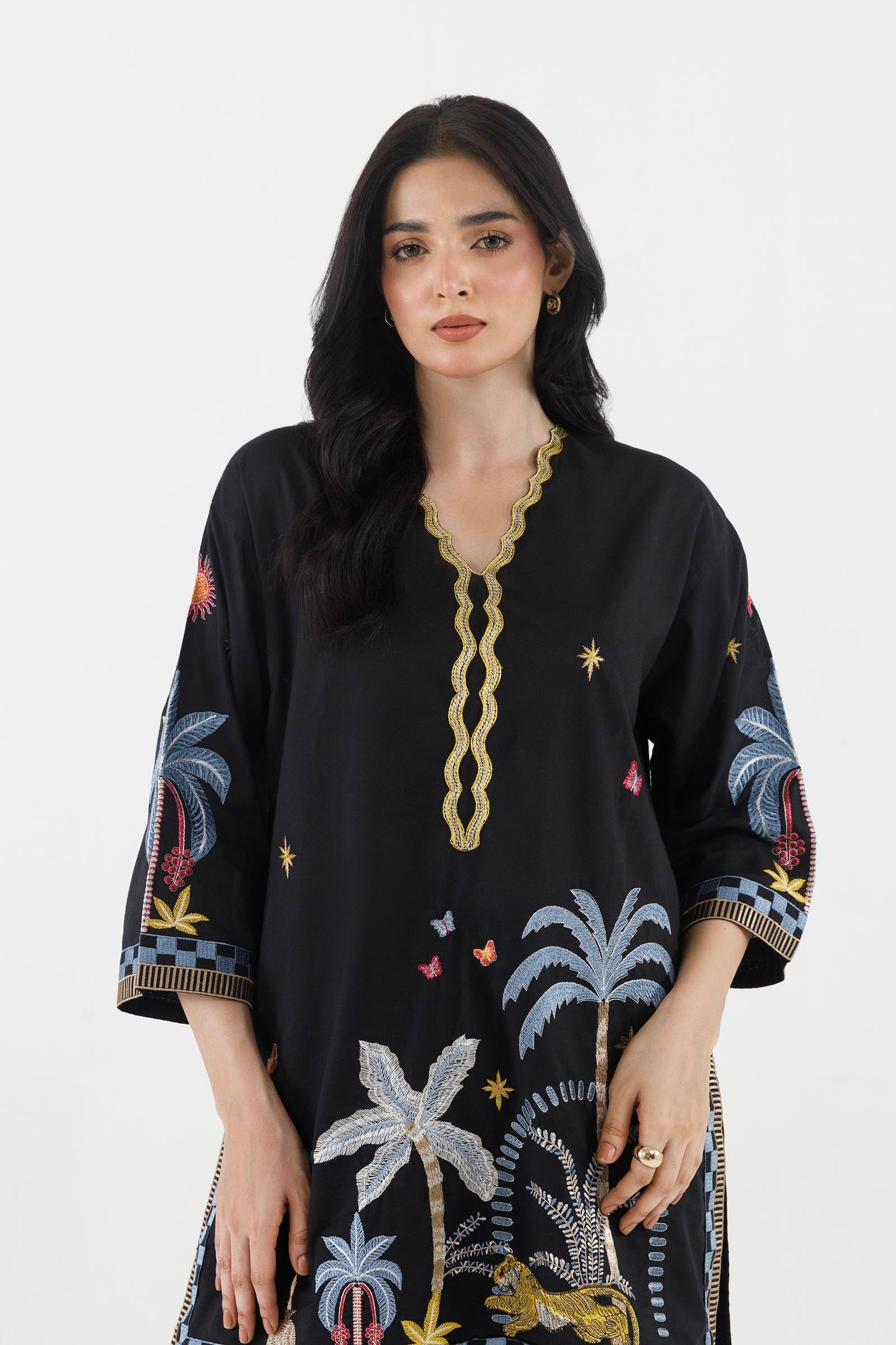 Stitched Embroidered Lawn Shirt+ Shalwar