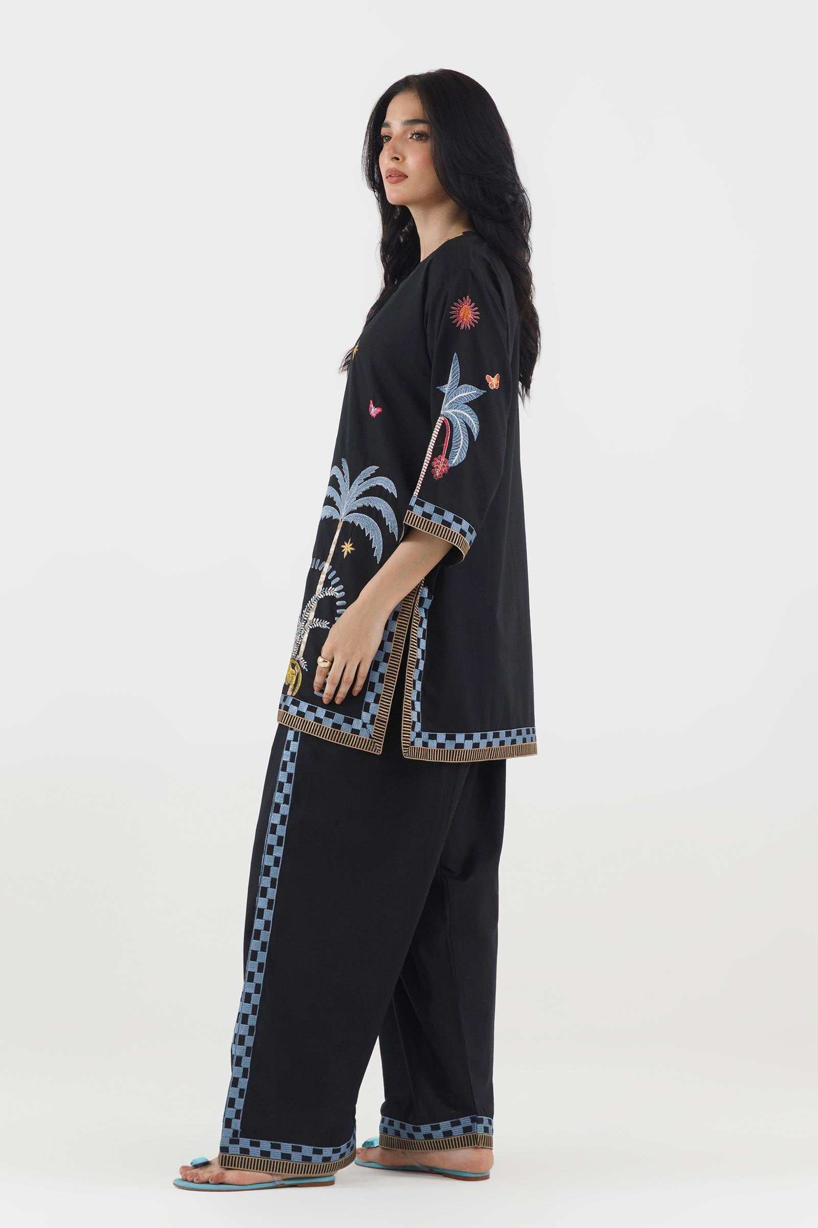 Stitched Embroidered Lawn Shirt+ Shalwar