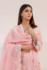 Stitched Embroidered Lawn Shirt + Culotte