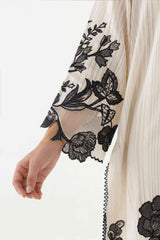 Stitched Embroidered Leno Kara Shirt+ Culotte