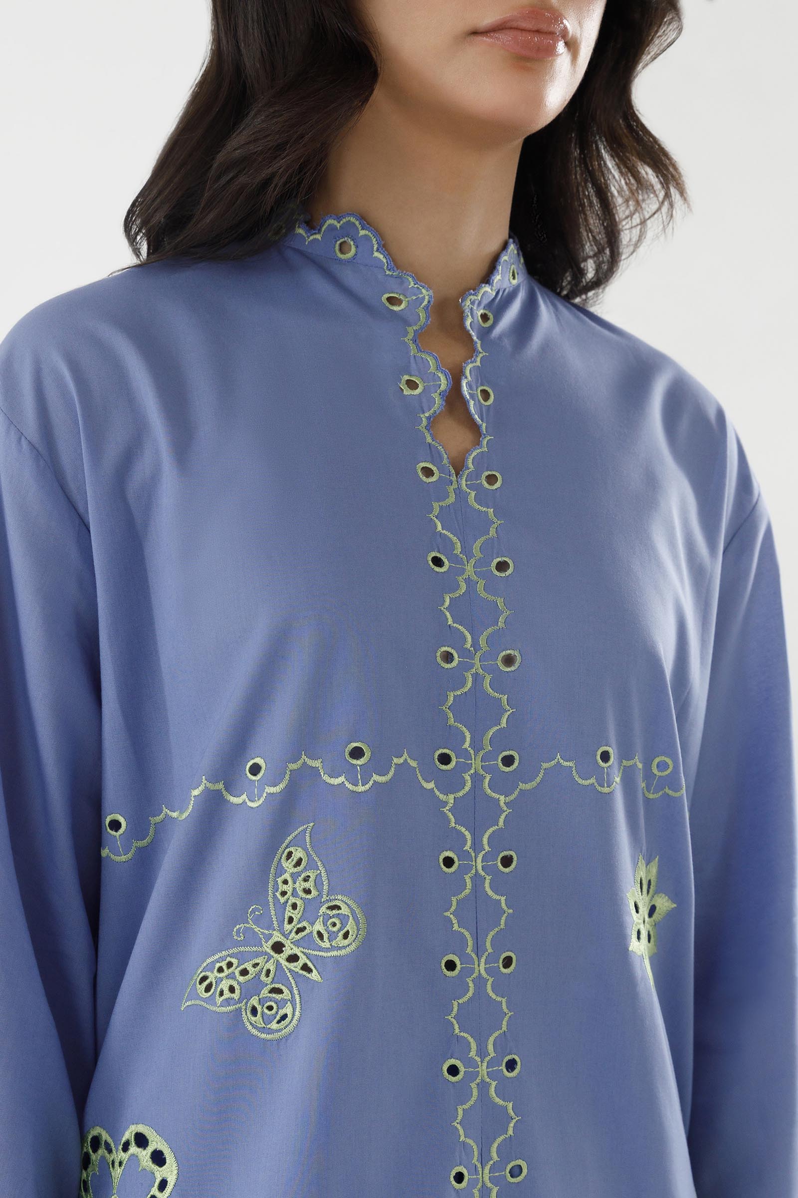 Stitched Embroidered Lawn Shirt+ Shalwar