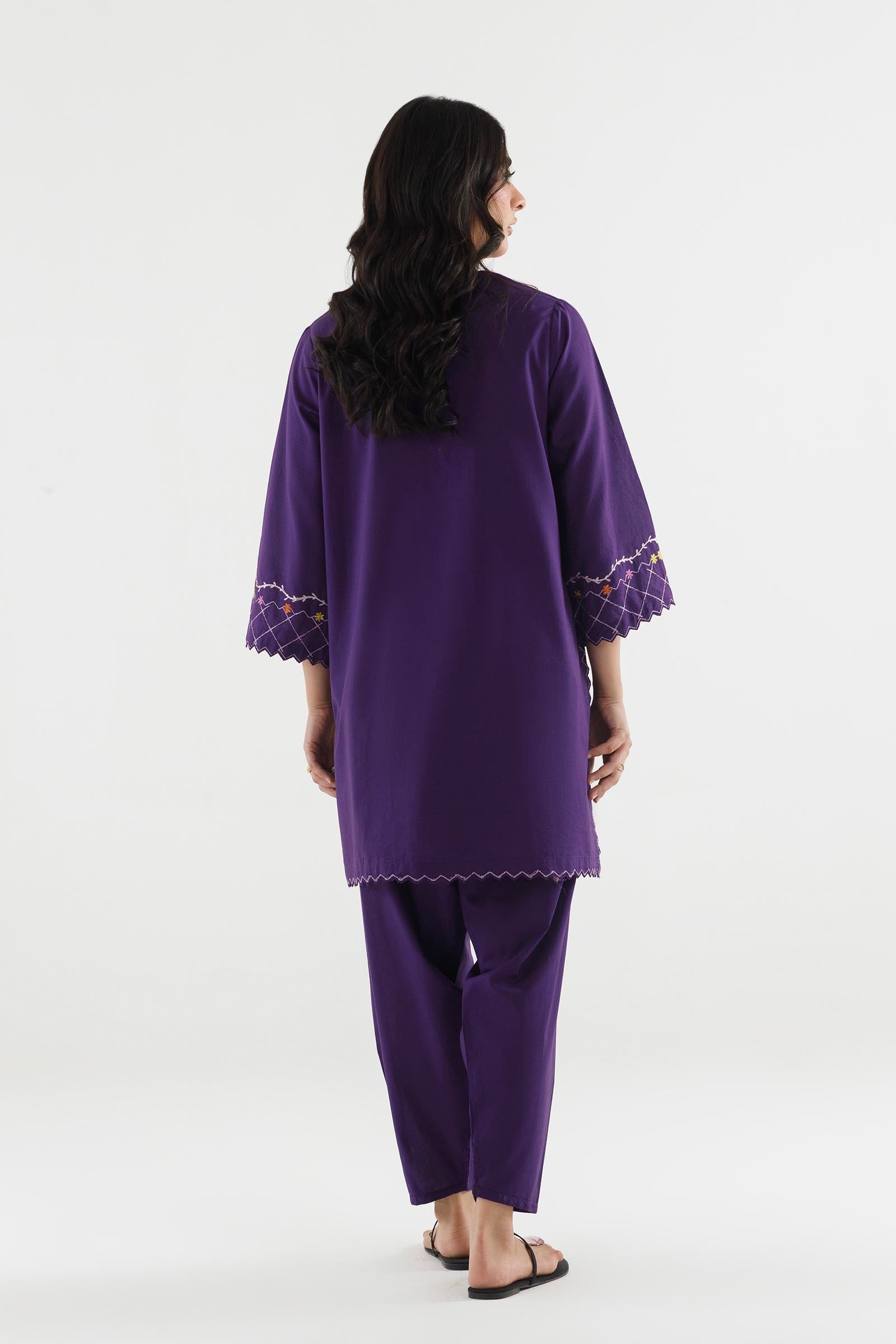 Stitched Embroidered Lawn Shirt+ Shalwar