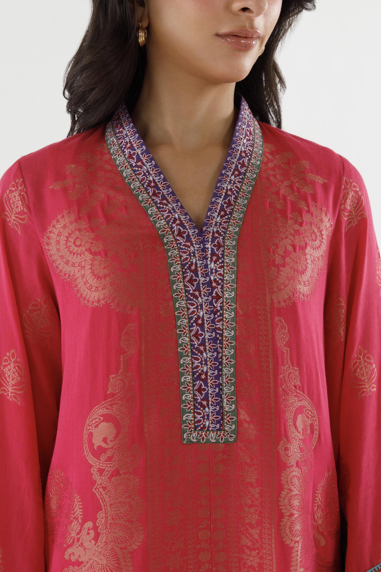Stitched Embroidered Jacquard Suit