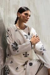 Stitched Embroidered Lawn Shirt+Farshi Shalwar