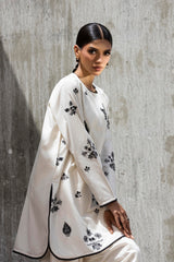 Stitched Embroidered Lawn Shirt+Farshi Shalwar