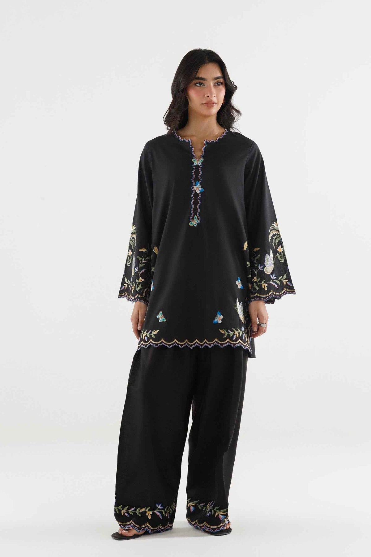 Stitched Embroidered Lawn Shirt+ Shalwar