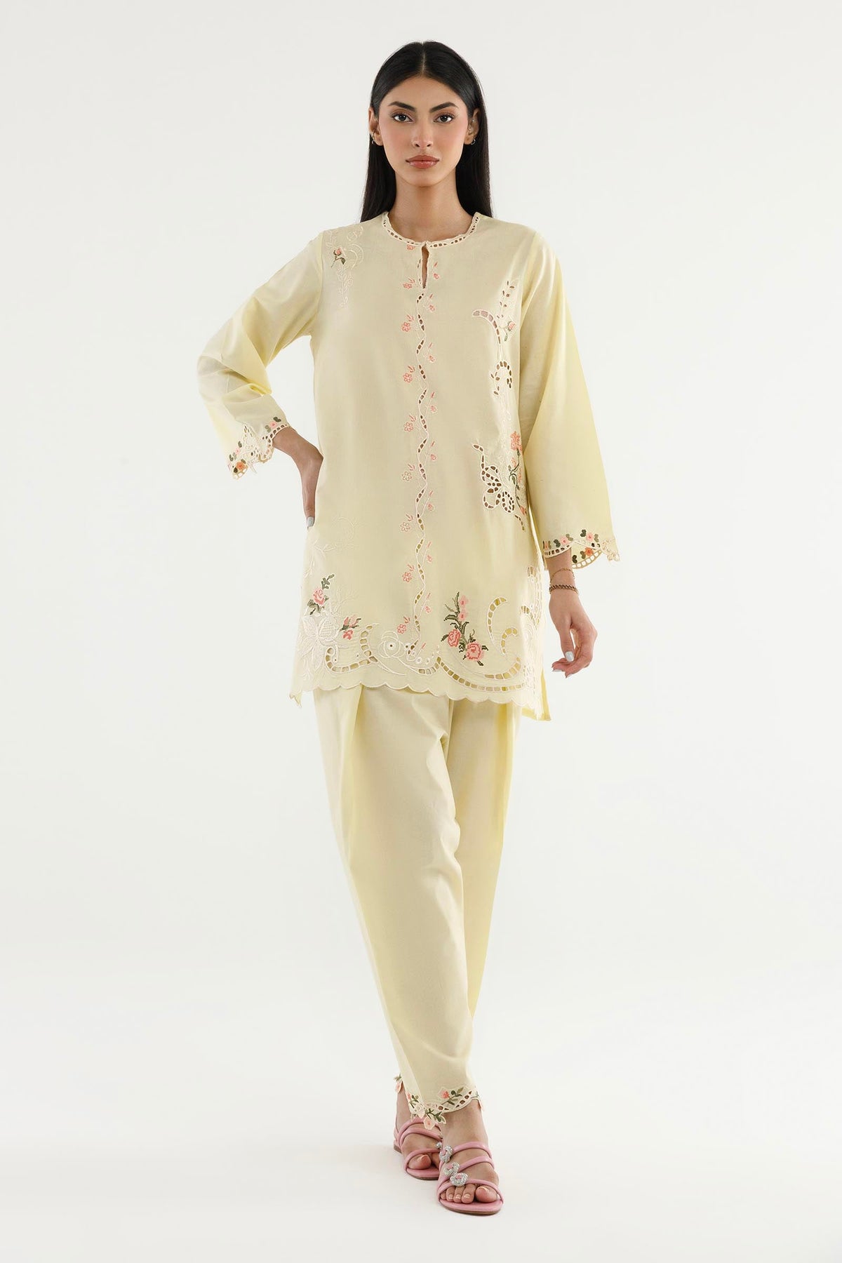 Stitched Embroidered Lawn Shirt+ Shalwar