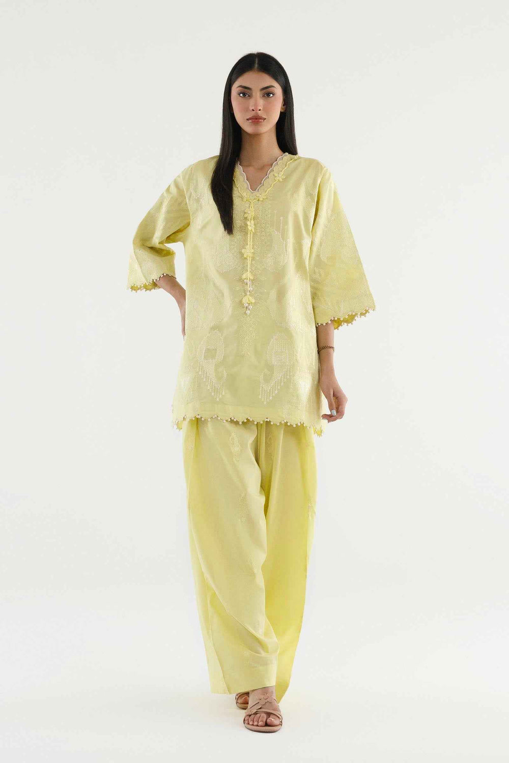 Stitched Embroidered Lawn Shirt+ Shalwar