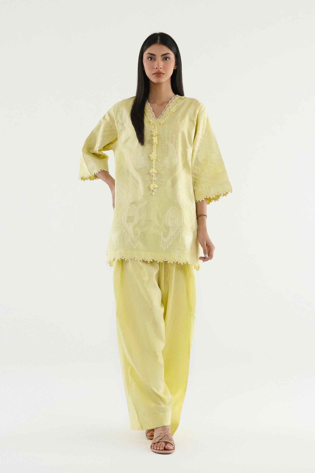 Stitched Embroidered Lawn Shirt+ Shalwar