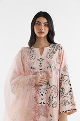 Stitched Embroidered Raw Silk Suit