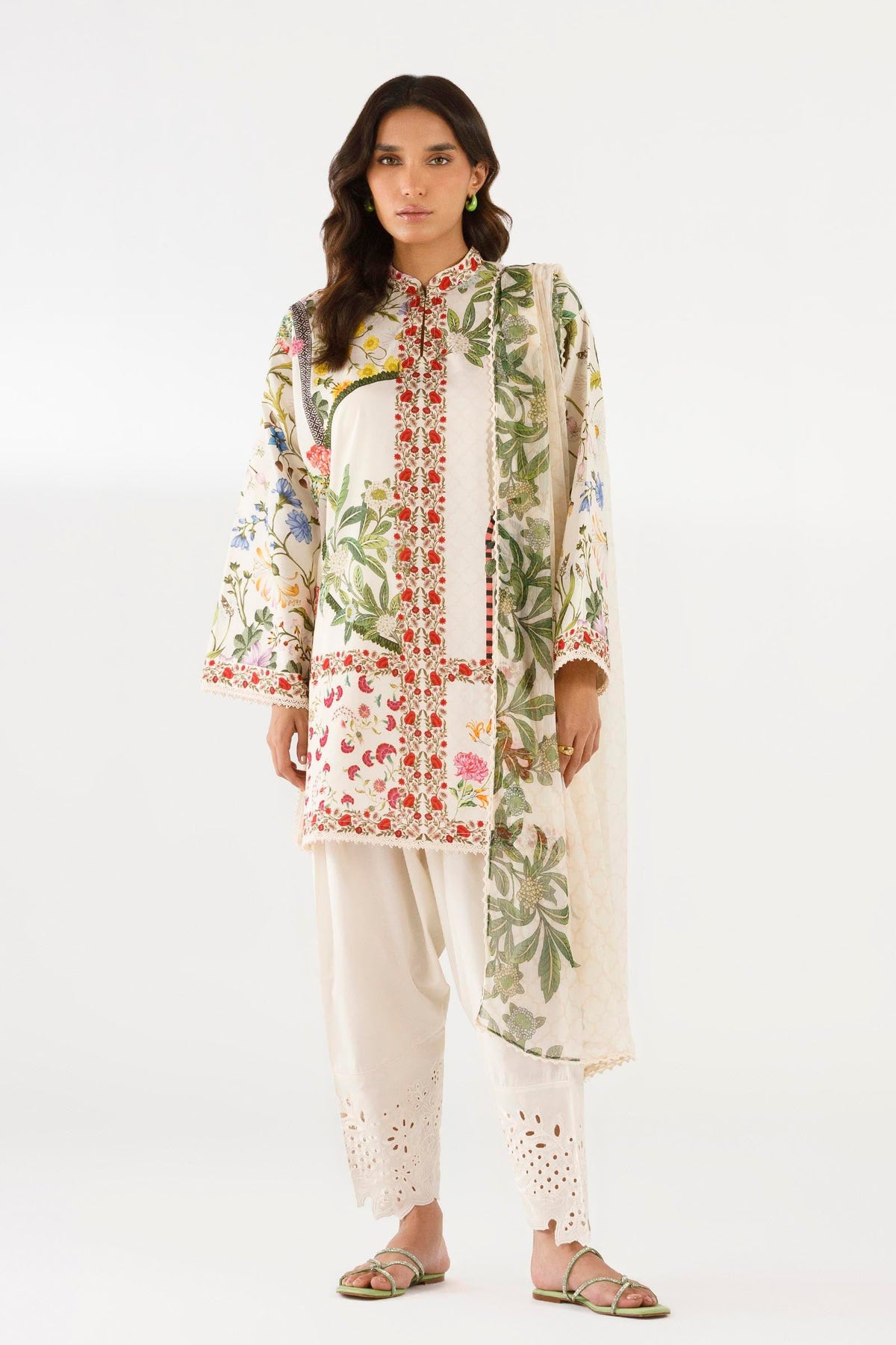 Stitched Printed Lawn Shirt+ Dupatta