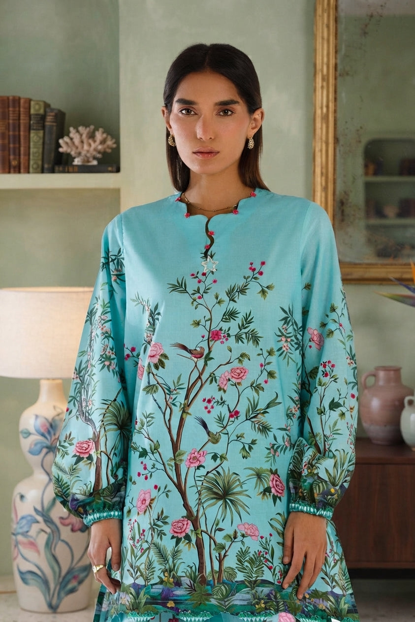 Stitched Printed Lawn Shirt+ Shalwar