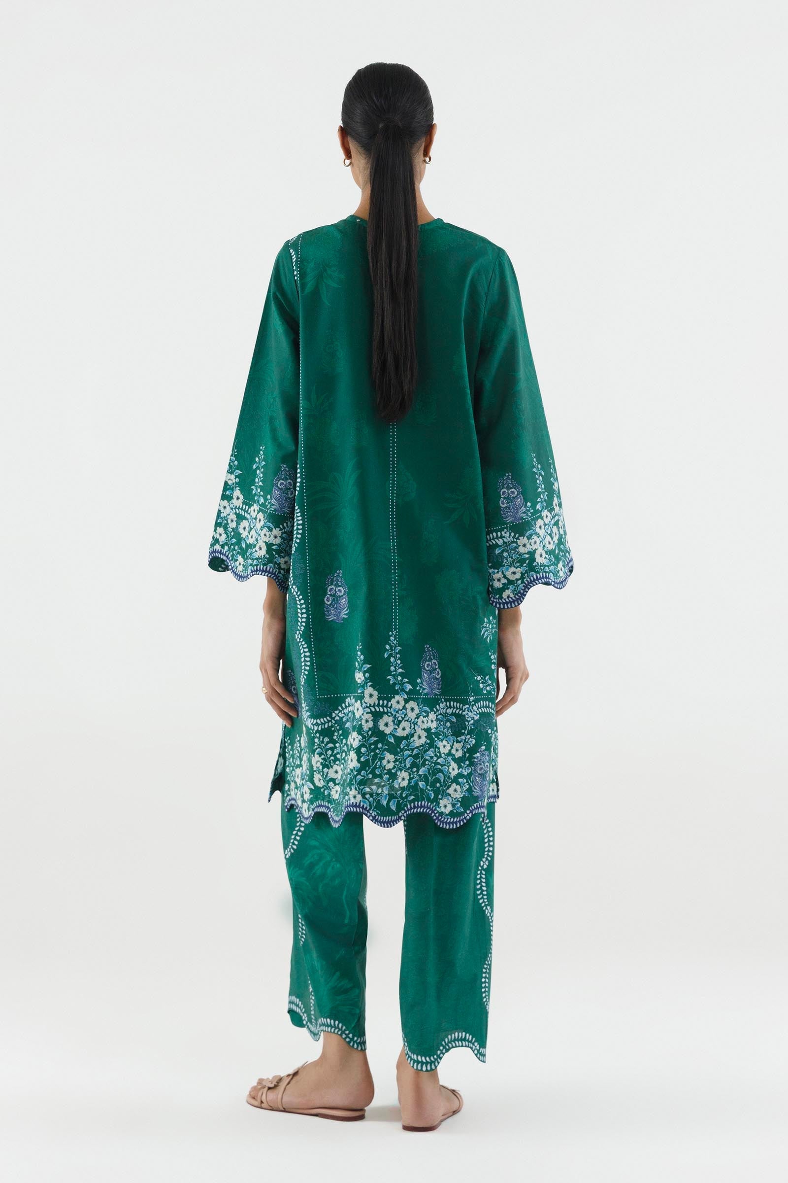 Stitched Printed Lawn Shirt+ Culotte