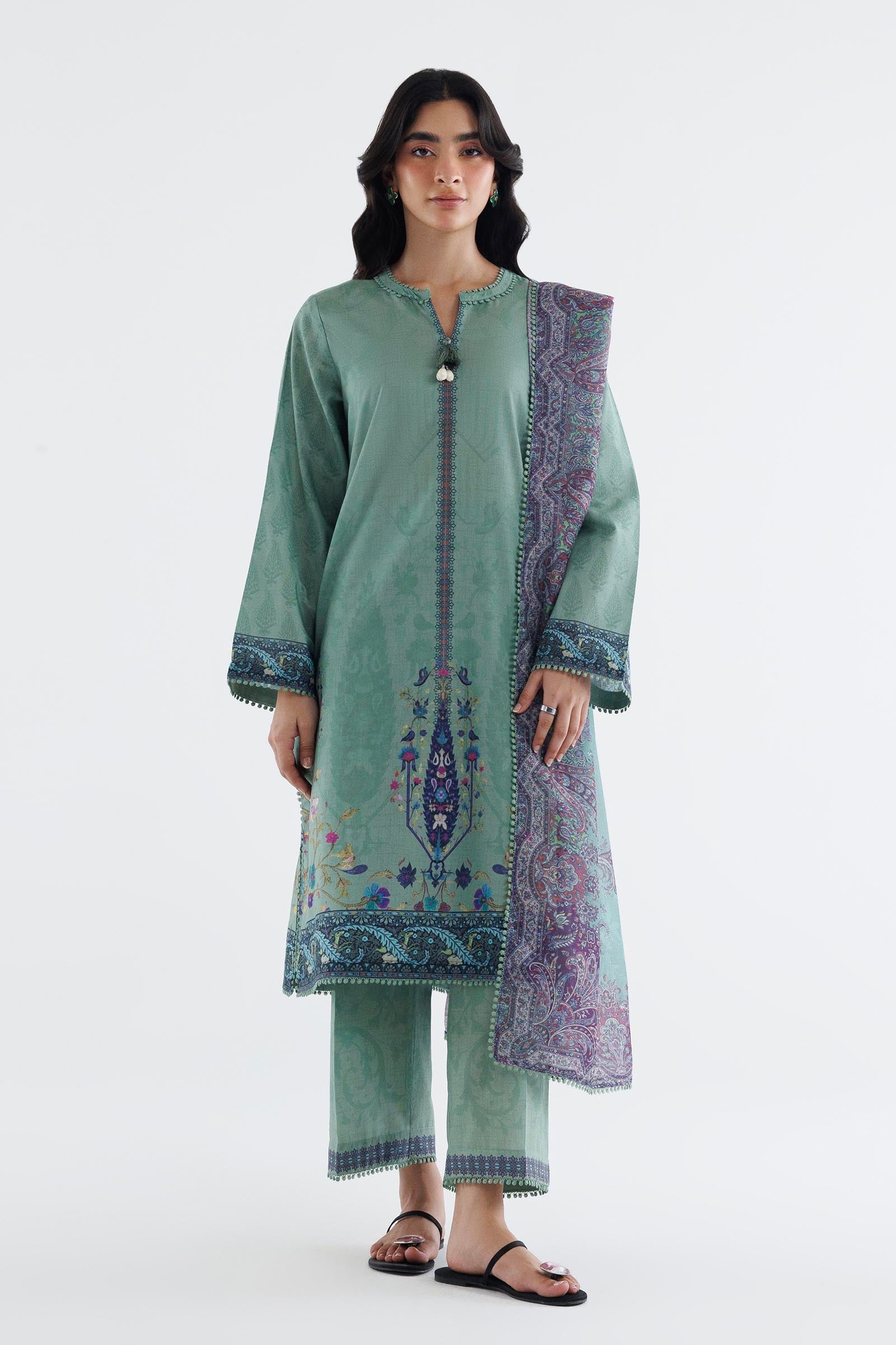 Stitched Printed Lawn Suit