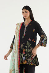 Stitched Embroidered Lawn Suit