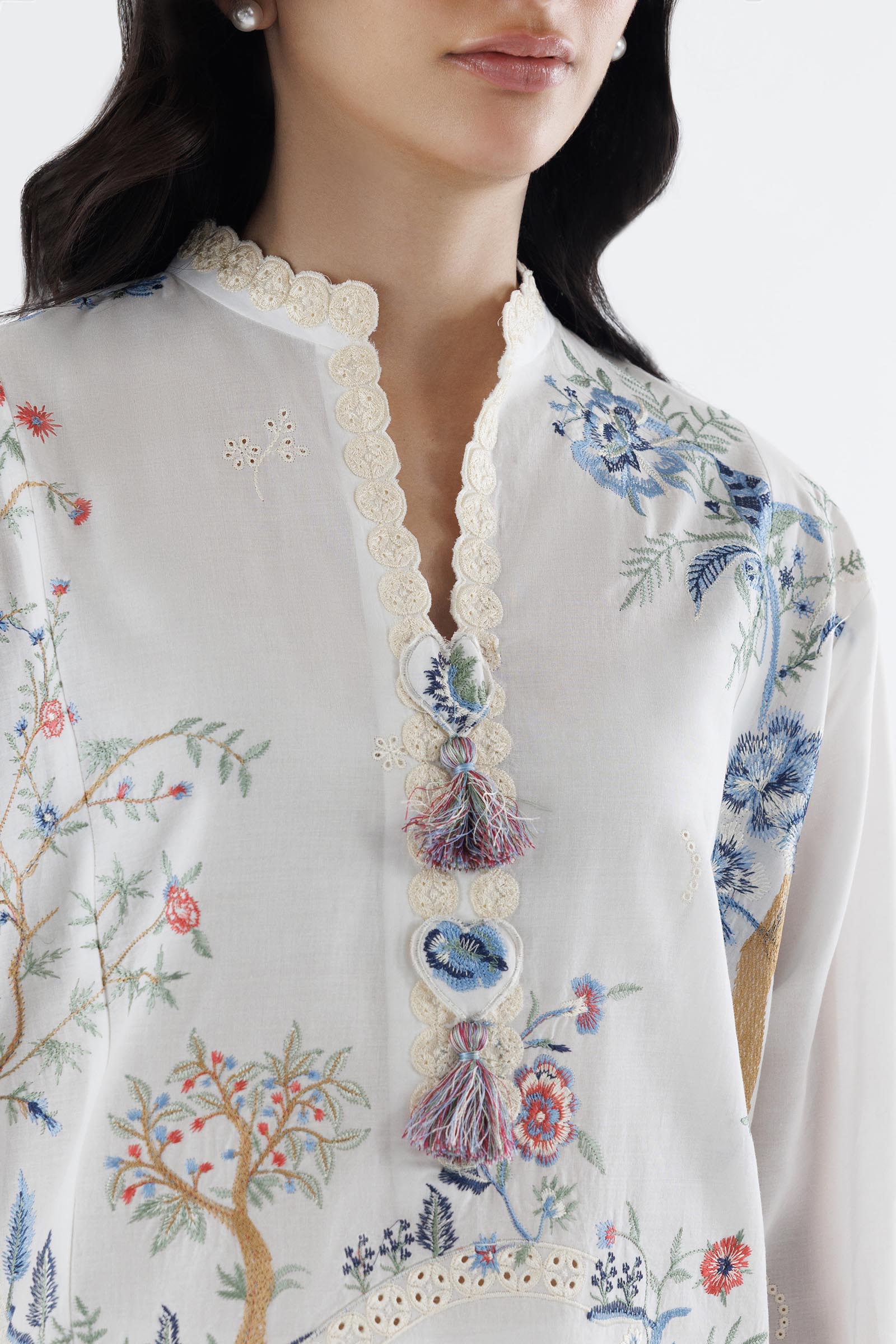 Stitched Embroidered Cambric Suit