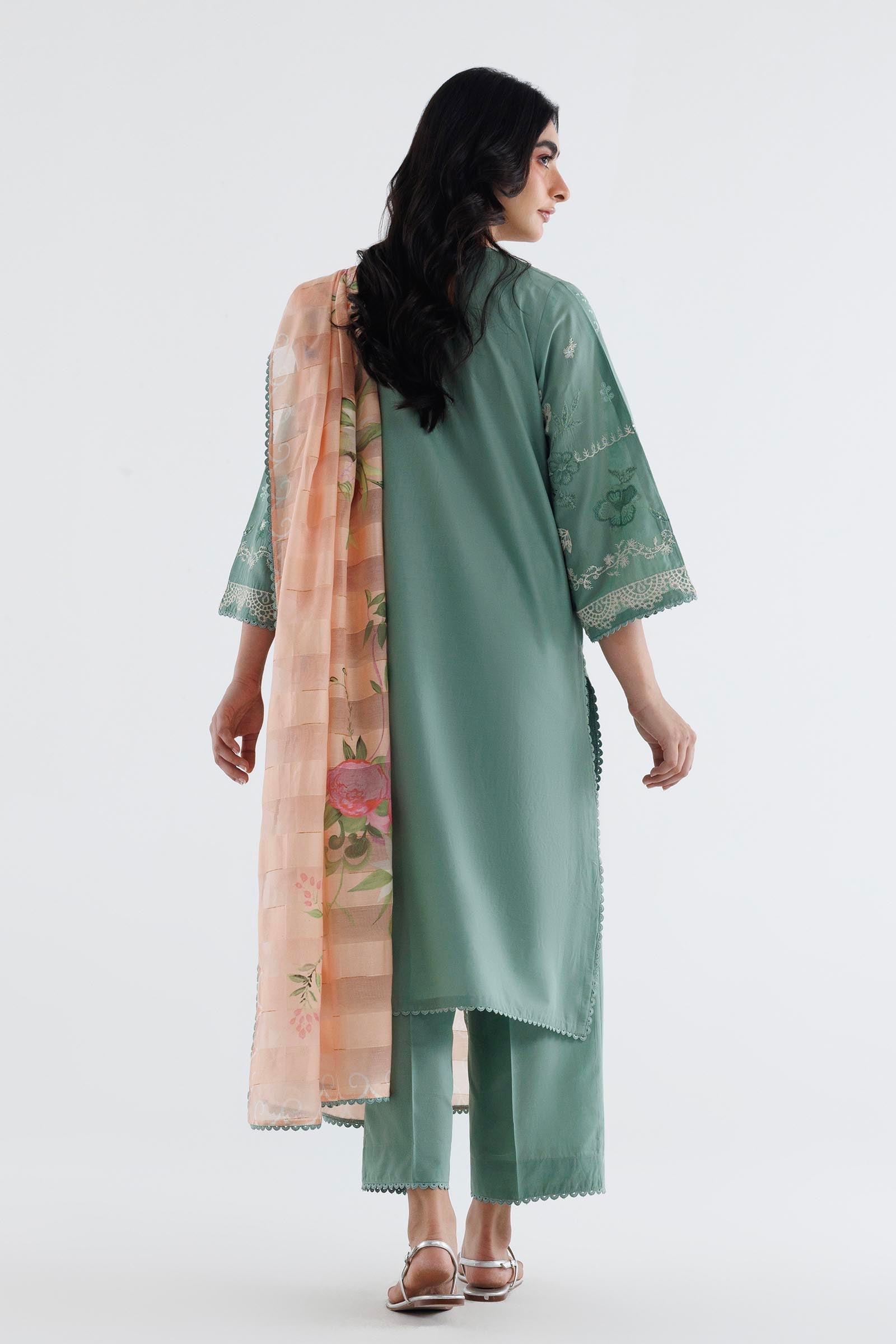 Stitched Embroidered Cambric Suit