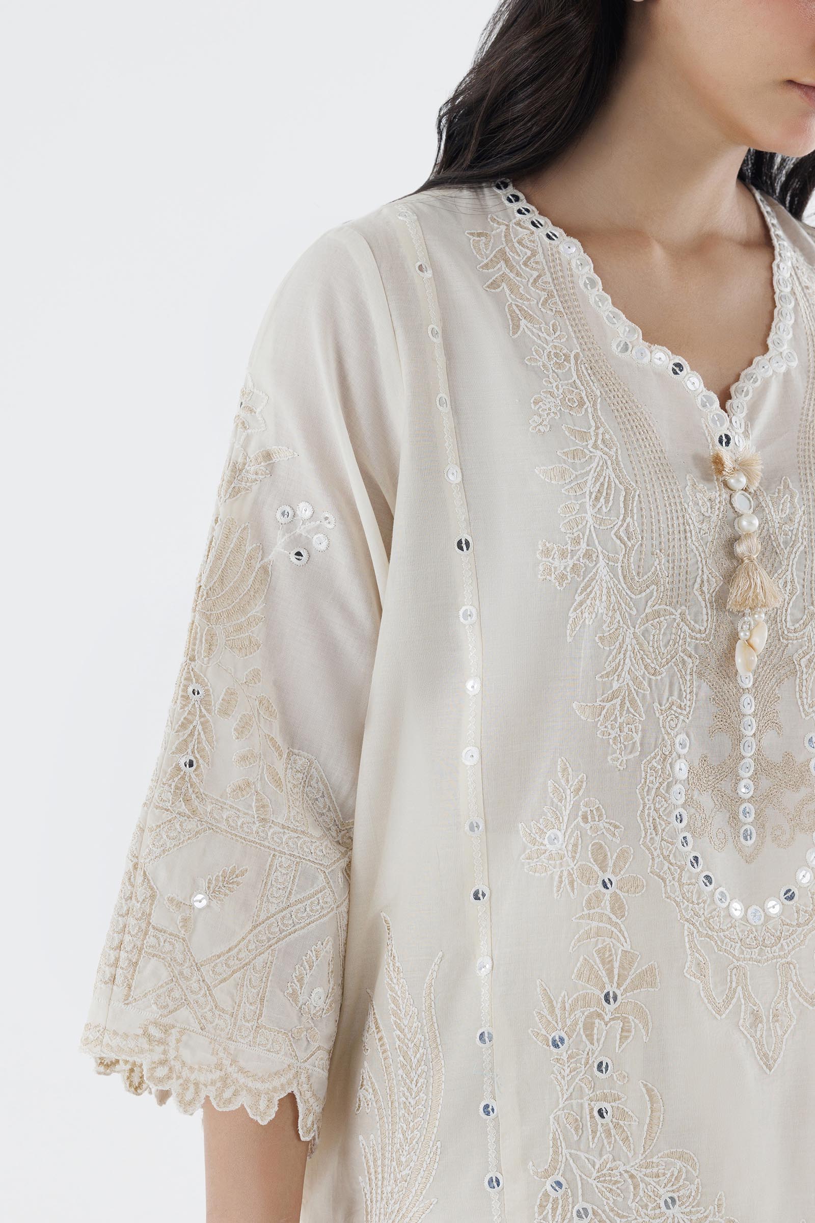 Stitched Embroidered Cambric Suit