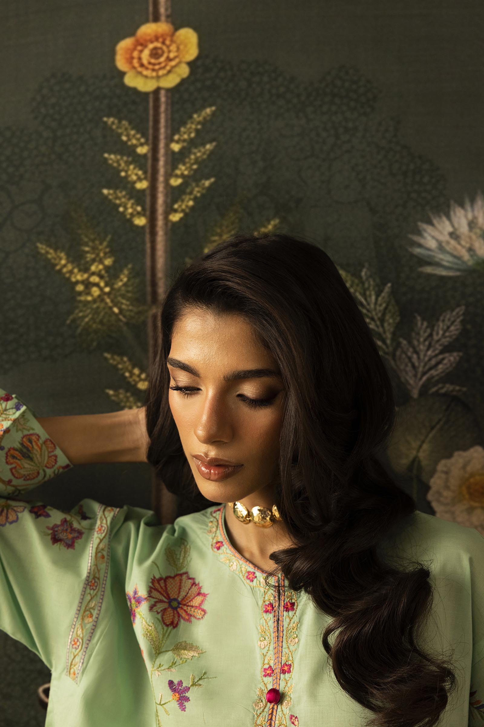 Stitched Embroidered Lawn Shirt + Shalwar