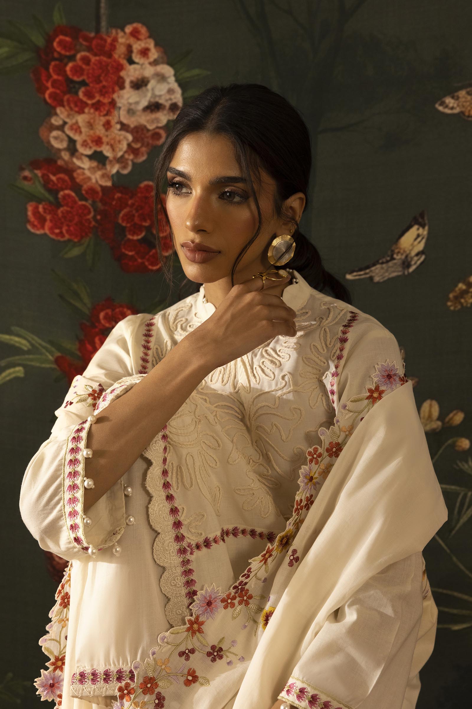 Stitched Embroidered Lawn Shirt+ Shalwar
