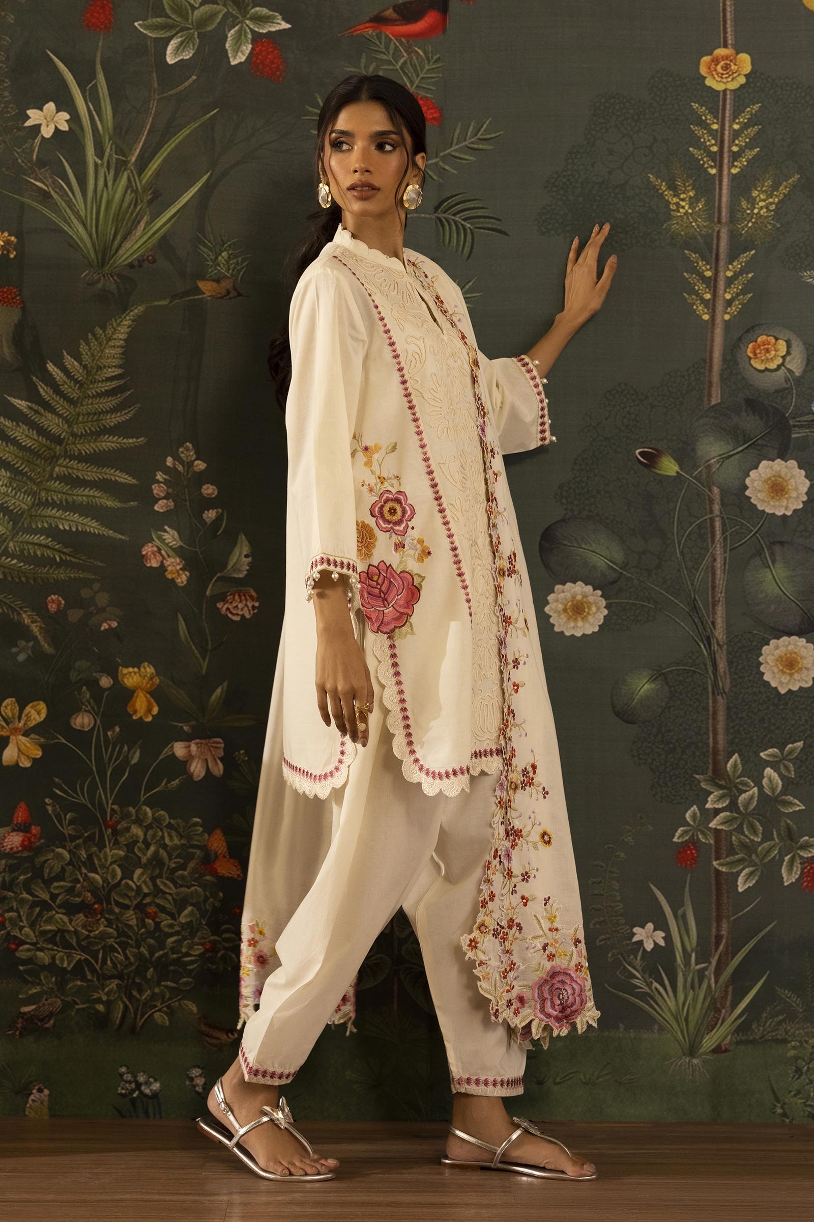 Stitched Embroidered Lawn Shirt+ Shalwar