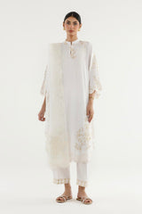 Stitched Embroidered Raw Silk Suit