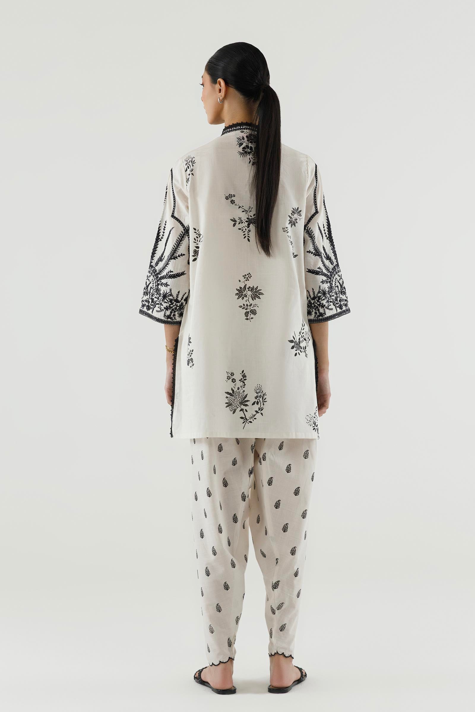 Stitched Embroidered Lawn Shirt+ Shalwar