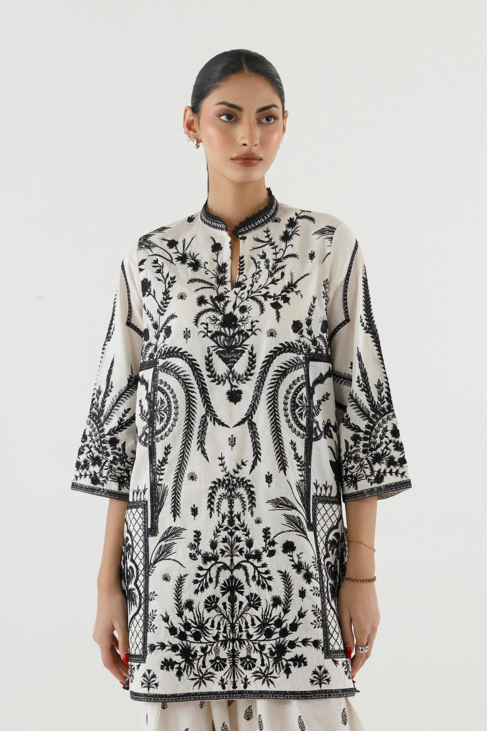 Stitched Embroidered Lawn Shirt+ Shalwar