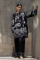 Stitched Embroidered Raw Silk Shirt+ Shalwar