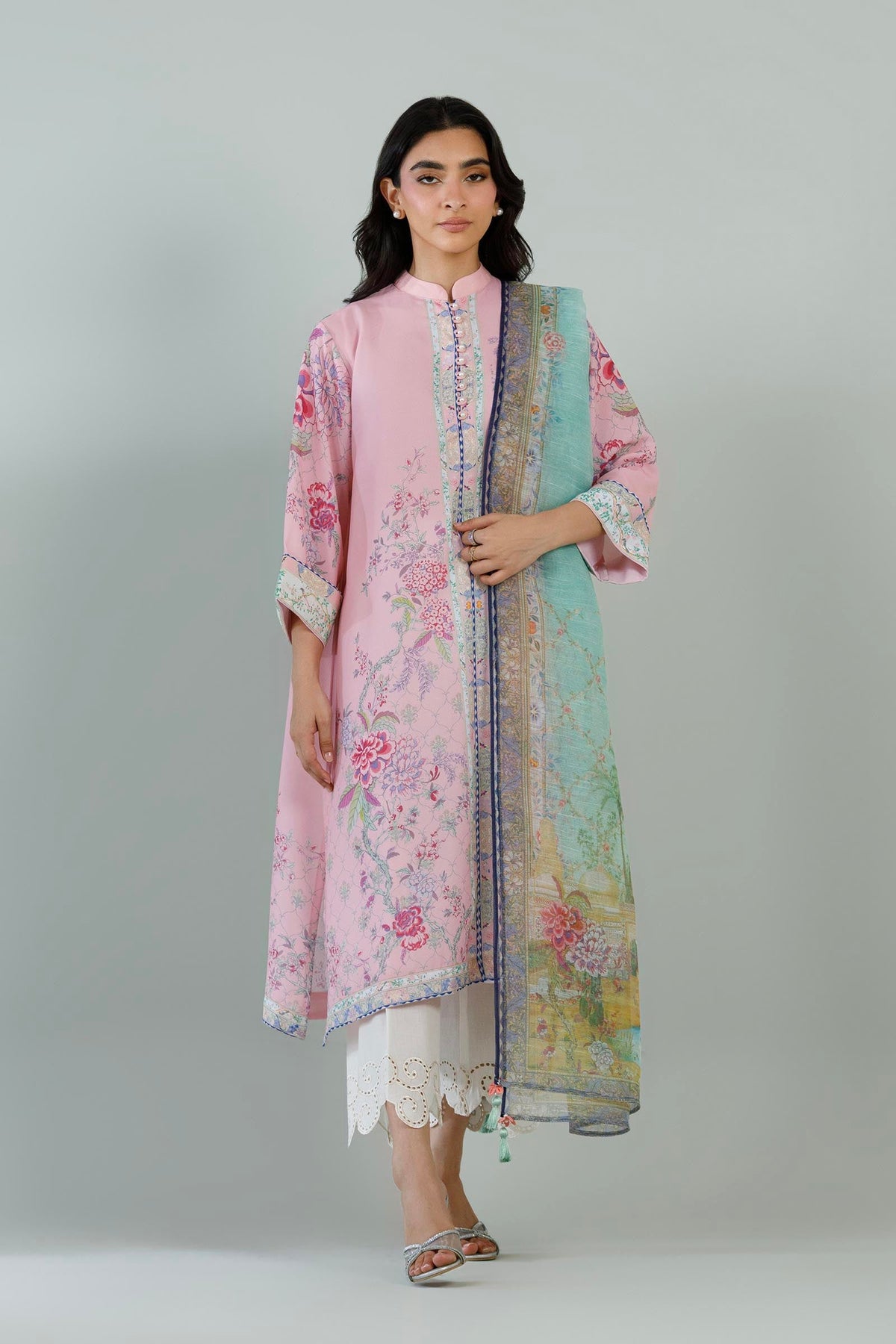 Stitched Printed Crepe Shirt+ Dupatta