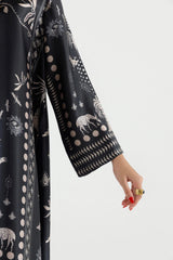Stitched Printed Satin Shirt+ Culotte