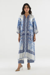 Stitched Printed Satin Shirt+ Culotte
