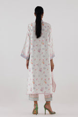 Stitched Printed Satin Shirt+ Culotte