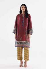 Stitched Printed Satin Shirt+ Culotte