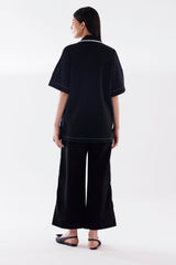 Stitched Dyed Khaddar Shirt + Culotte