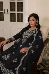 PALE BLACK-3PC (SHIRT, TROUSER & DUPATTA)